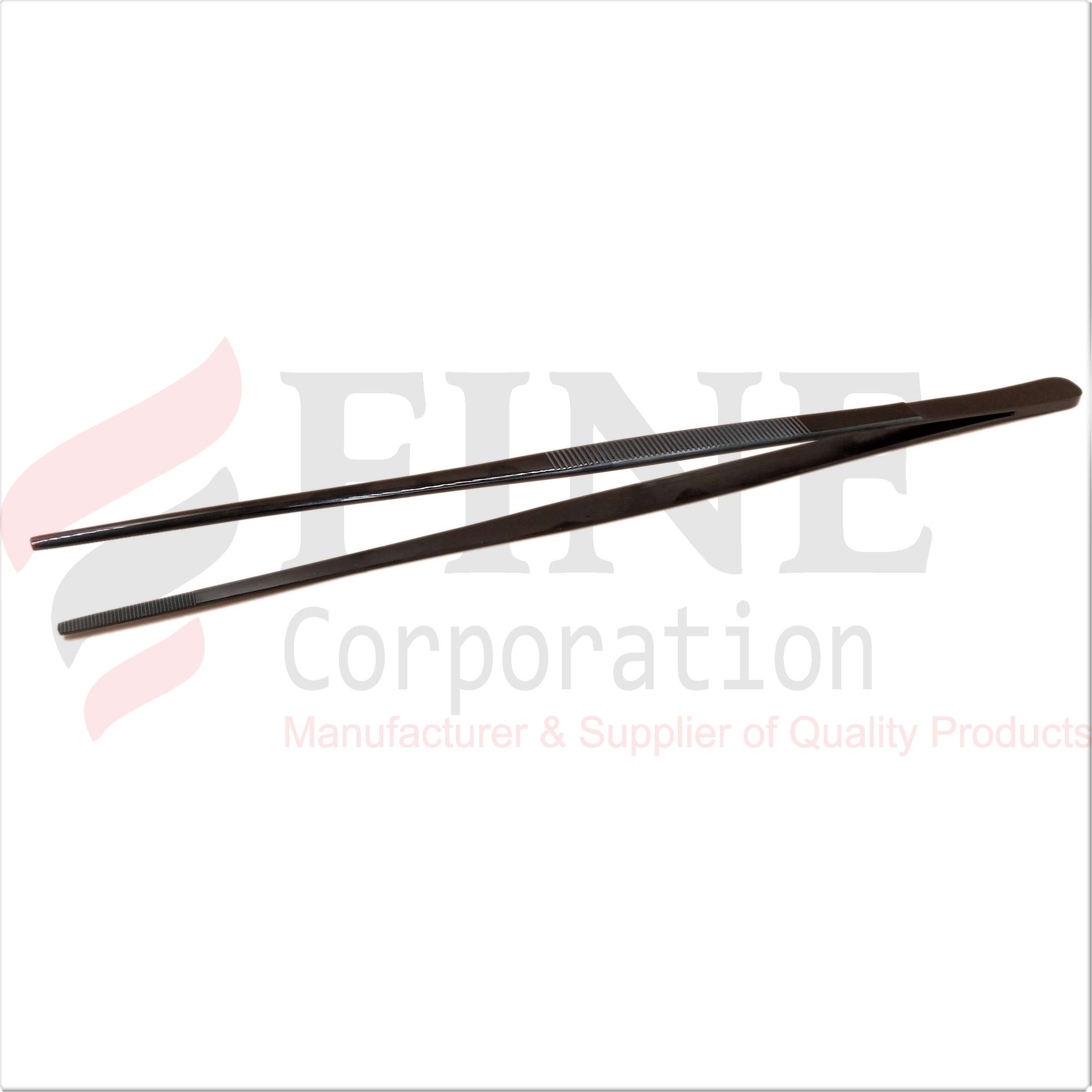 Chef Plating Tweezer Straight Polish Black